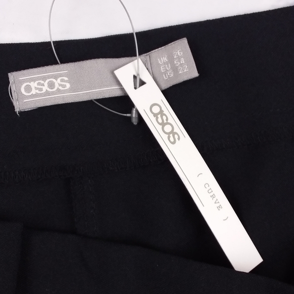NWT ASOS Women CURVE Dress Pants Black US 22 - Picture 5 of 5
